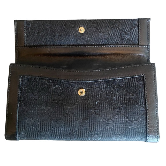 Gucci Punch Continental GG Canvas Wallet EUC - Picture 3 of 8